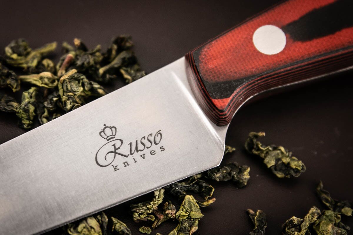 Нож кухонный Alexander C AUS-8 Red G10 Russo Knives фото