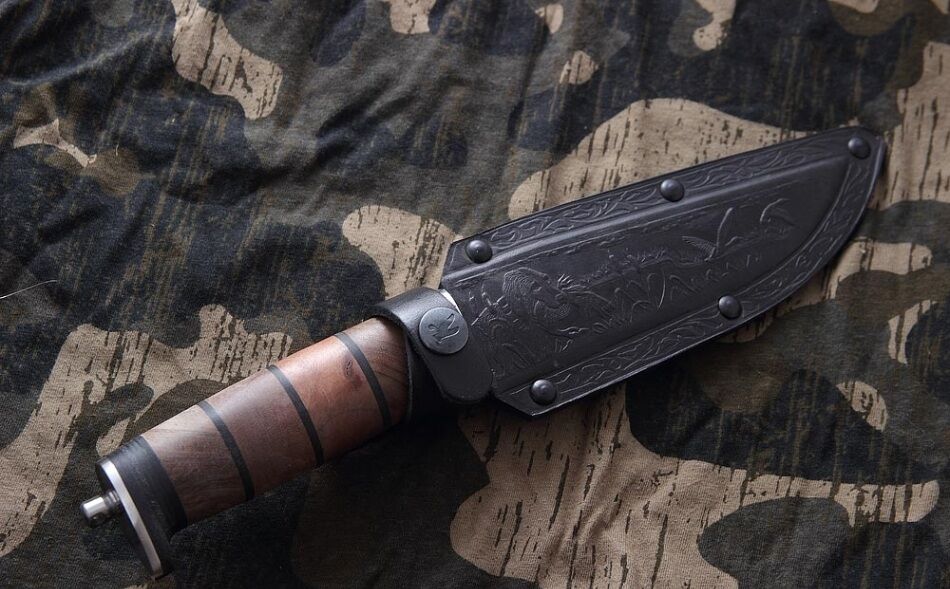 Нож Ш-5 Барс - черный/дерево/кожа Кизляр фото