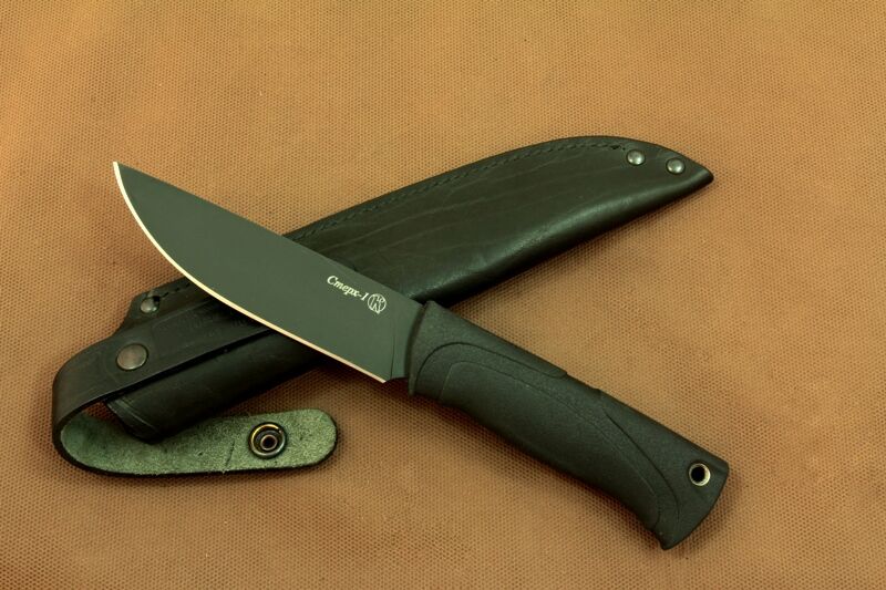 Нож Стерх-1 черный/эластрон Кизляр фото