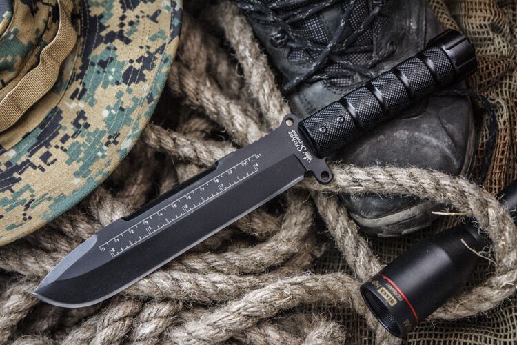 Нож Survivalist X AUS-8 Black Titanium  G-10  Kizlyar Supreme фото