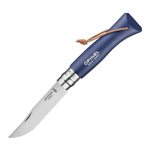 Нож Opinel №8 Trekking, нержавеющая сталь, синий фото