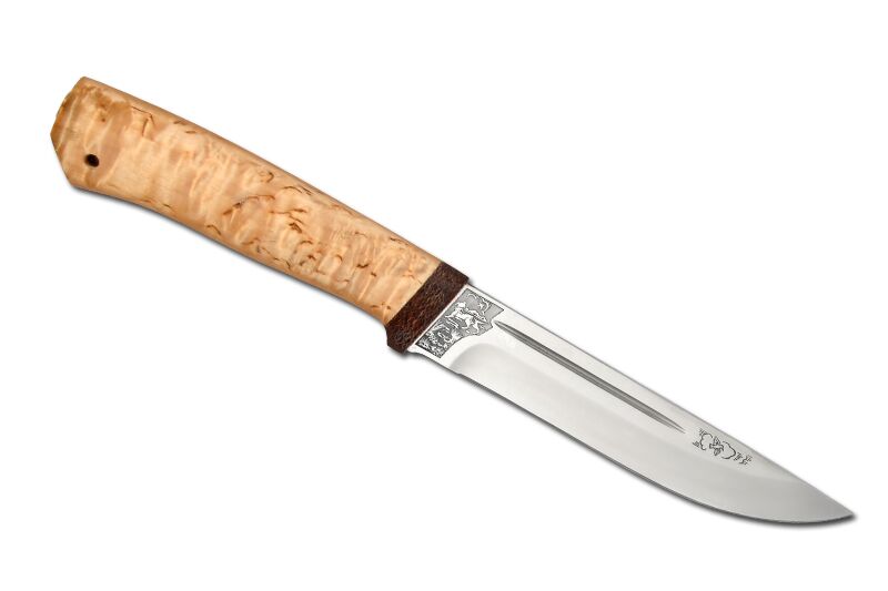 Нож Бекас - карельская береза|100х13М фото