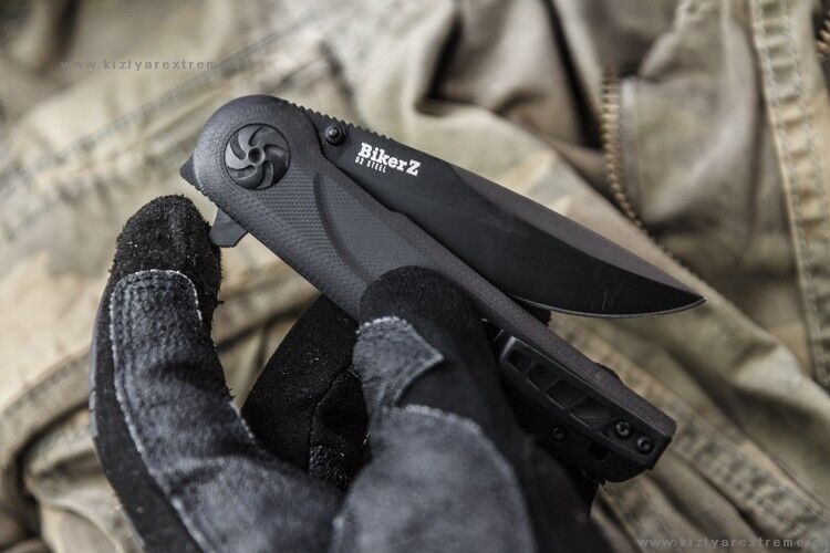 Нож складной  Biker Z D2 Black Titanium Kizlyar Supreme фото