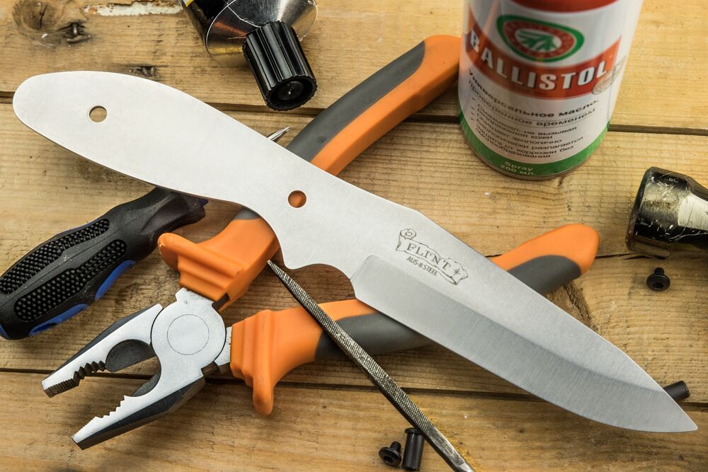 Нож-заготовка Flint AUS-8 Kizlyar Supreme фото