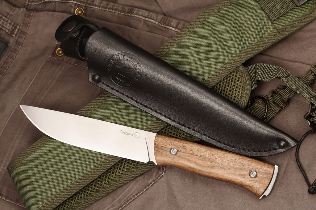 Нож Стерх-2 - полированный/орех Кизляр фото