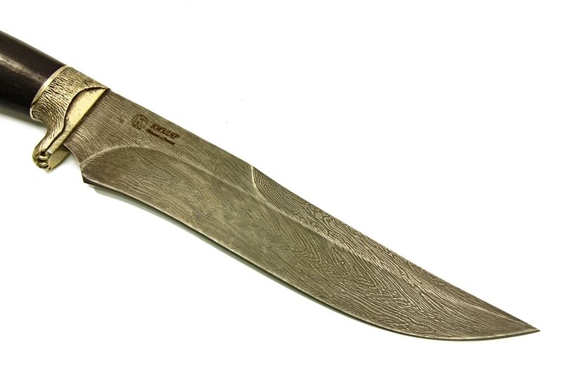 Нож Коготь - дамаск/граб Кизляр фото