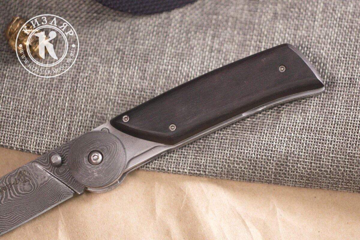 Нож складной Байкер-1 дамасск рукоять граб Кизляр фото