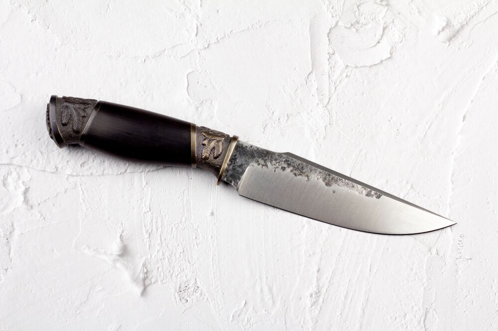 Нож Клык Х12МФ граб в подарочной коробке АО КЭАЗ Кизляр фото