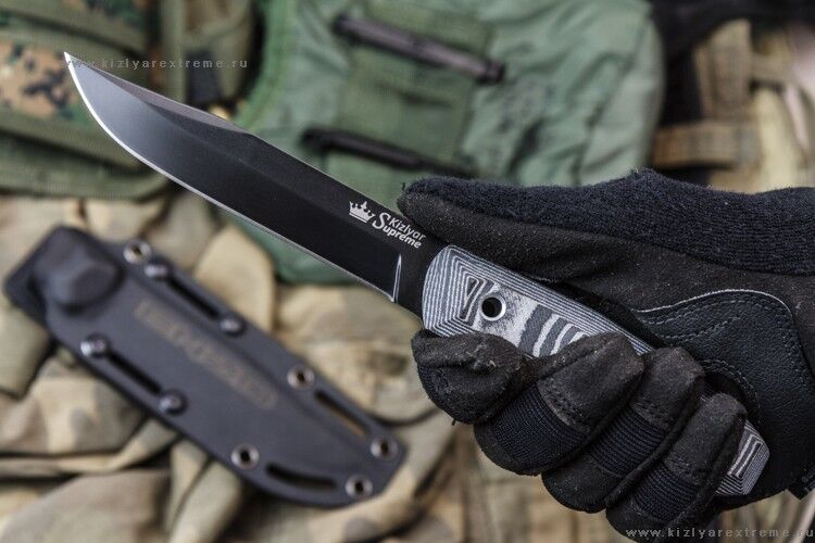 Нож Enzo D2 Black Titanium Kizlyar Supreme фото