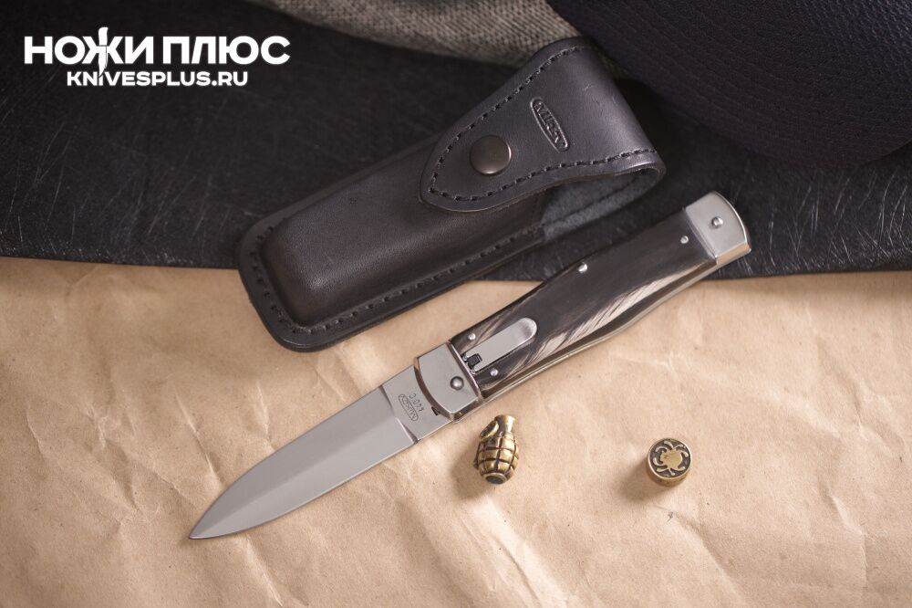 Автоматический нож Predator Hammer 440С рог буйвола  Mikov фото