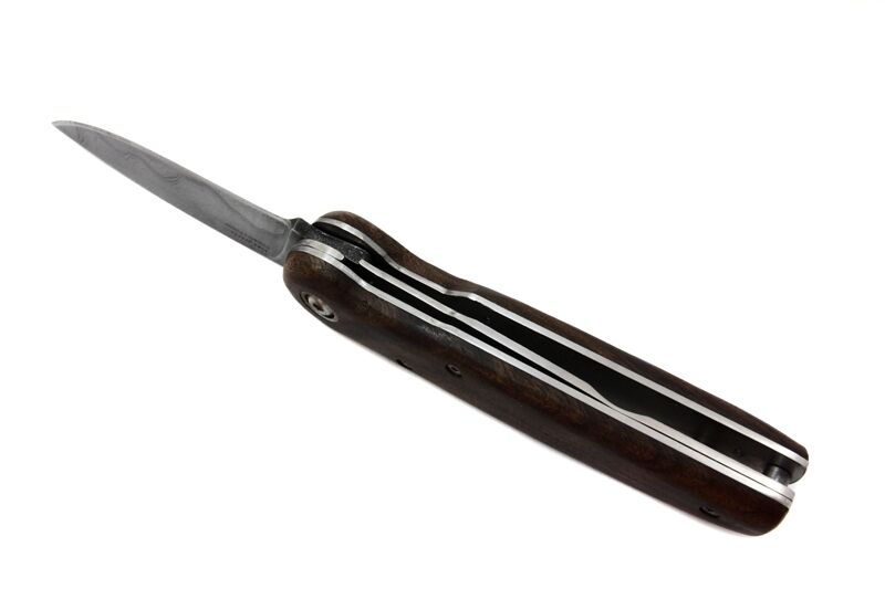 Нож складной Байкер 2 - дамаск/граб Кизляр фото