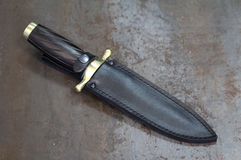 Нож Самсонов - 110Х18/латунь Кизляр фото