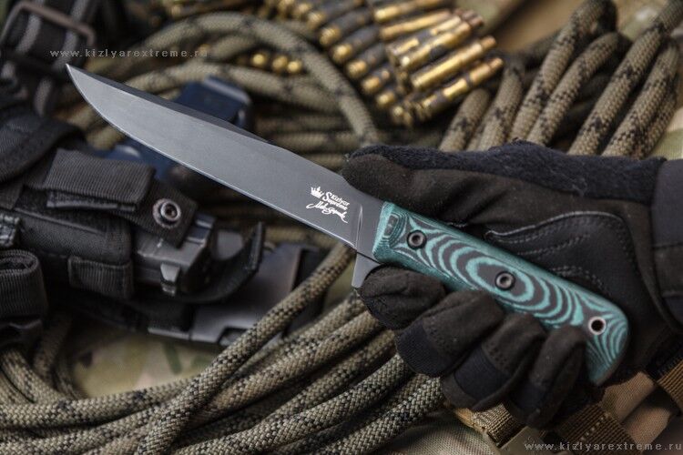 Нож Intruder D2 Black Titanium Kizlyar Supreme фото