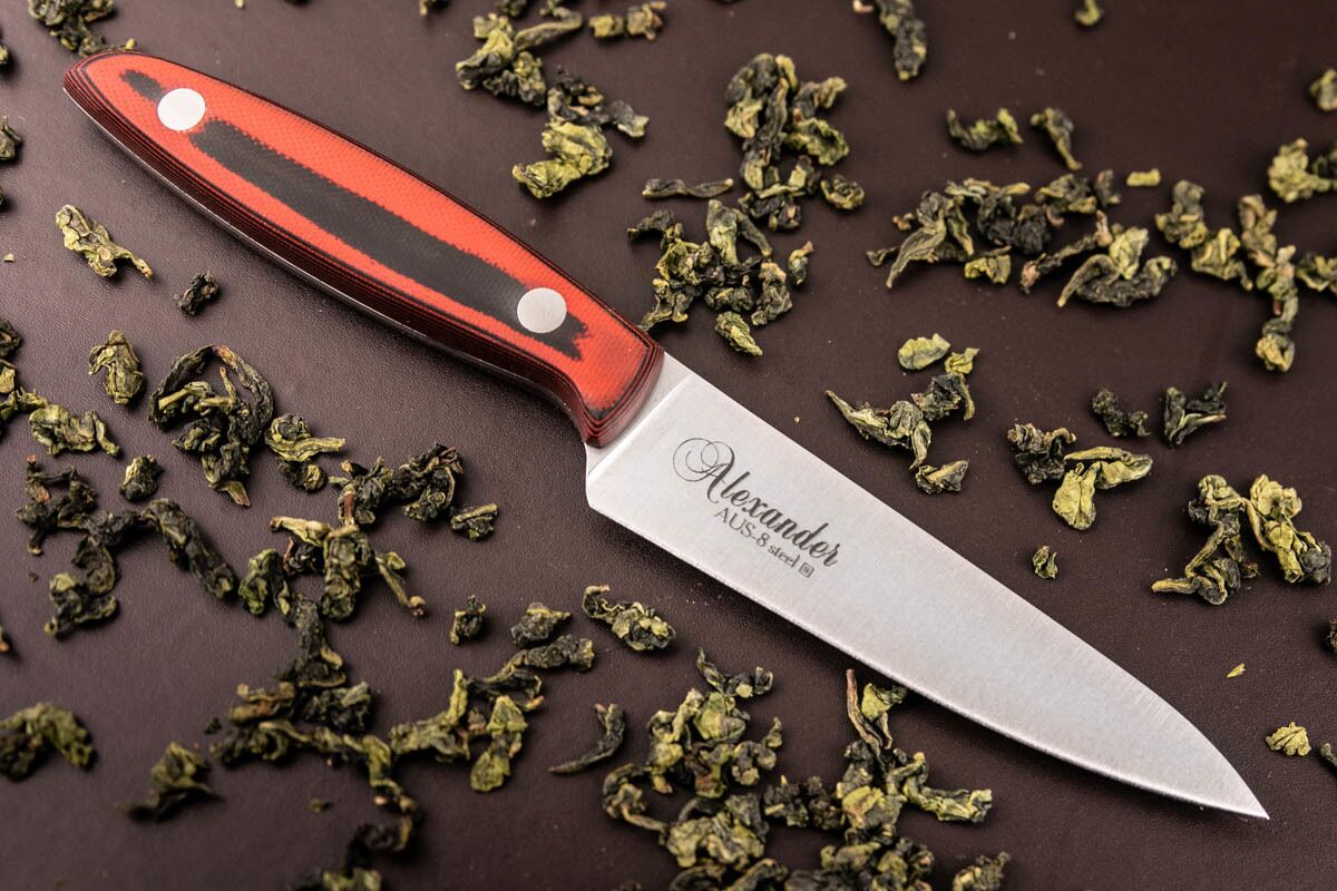 Нож кухонный Alexander C AUS-8 Red G10 Russo Knives фото