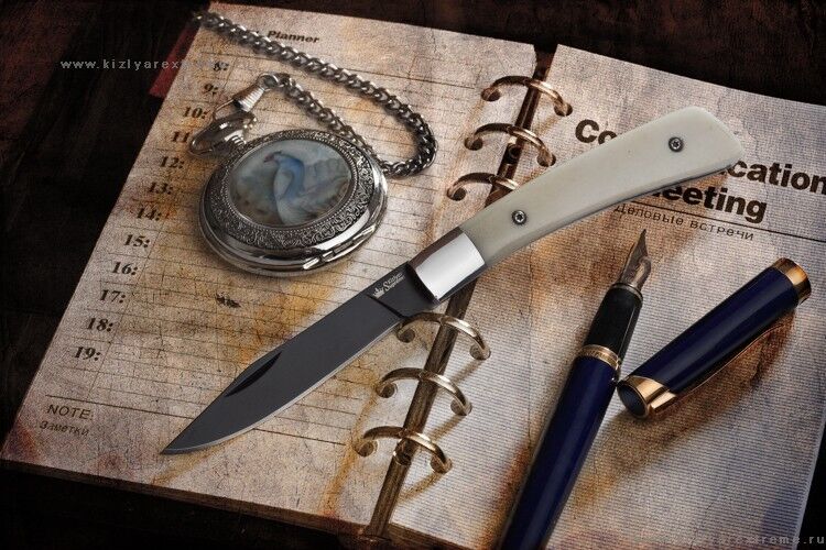Складной нож Gent AUS-8 Black Titanium  Kizlyar Supreme фото