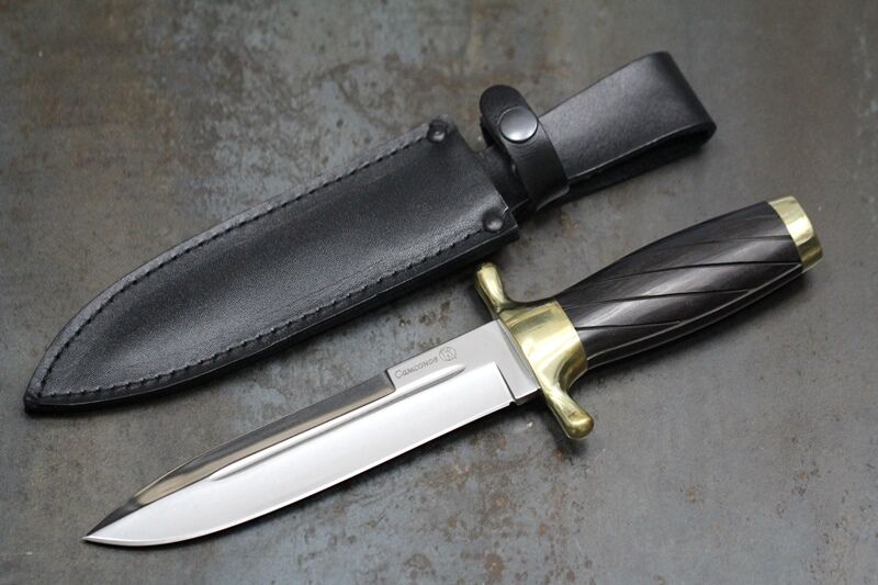 Нож Самсонов - 110Х18/латунь Кизляр фото