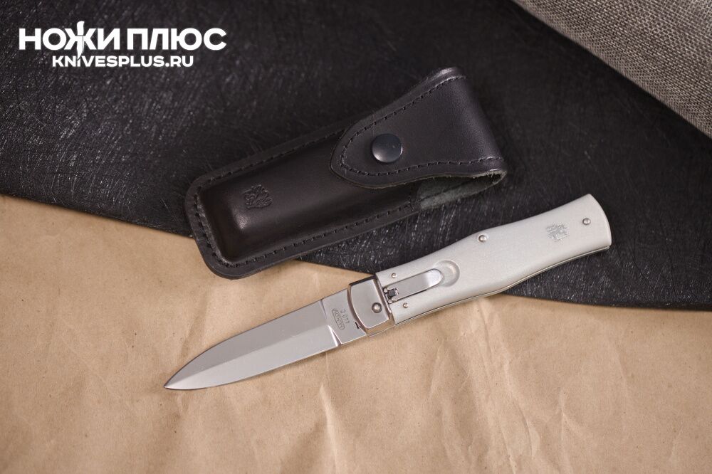 Автоматический нож Predator 440C пластик серый Mikov фото