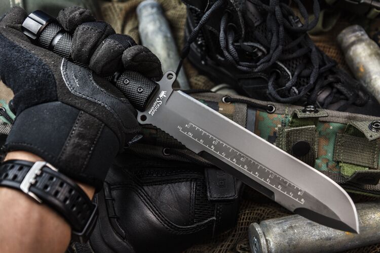 Нож  Survivalist X AUS-8 GT gray Kizlyar Supreme фото