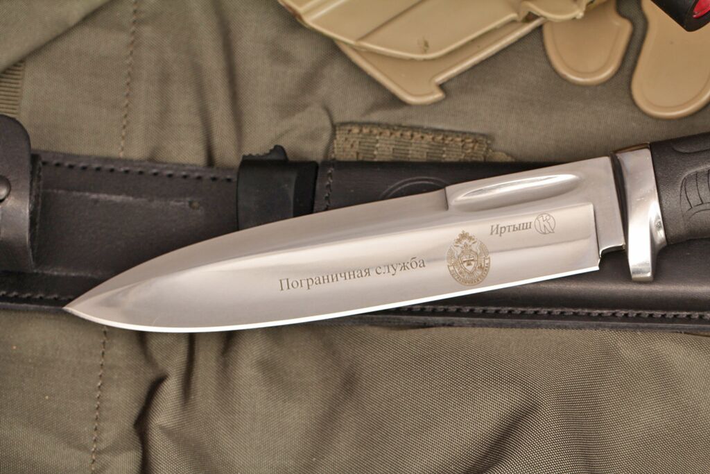 Нож Иртыш - с символикой Пограничная служба Кизляр фото