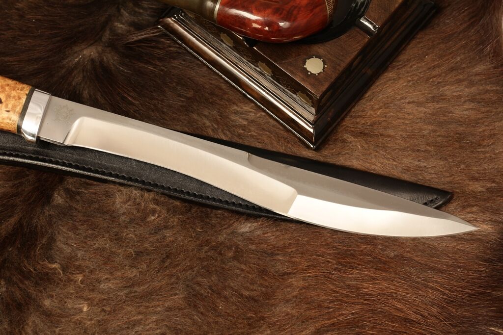 Нож Боярин (карельская береза) фото