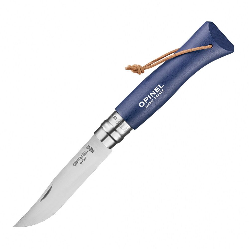 Нож Opinel №8 Trekking, нержавеющая сталь, синий фото
