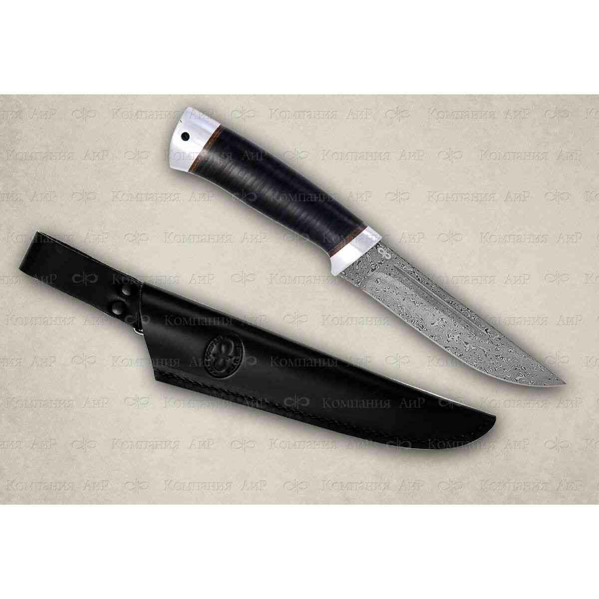 Нож Бекас АиР (кожа) дамасская сталь ZD-0803 фото