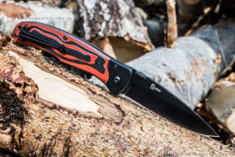 Нож Prime D2 Black Titanium Red G10 Kizlyar Supreme фото
