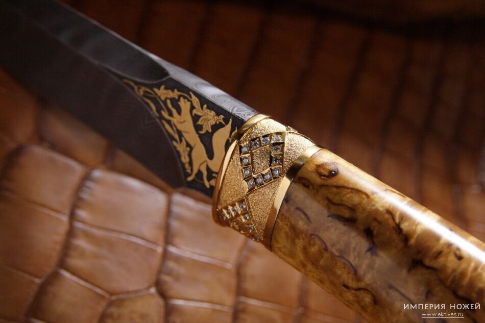 Нож Куница Дамасск Северная Корона  фото