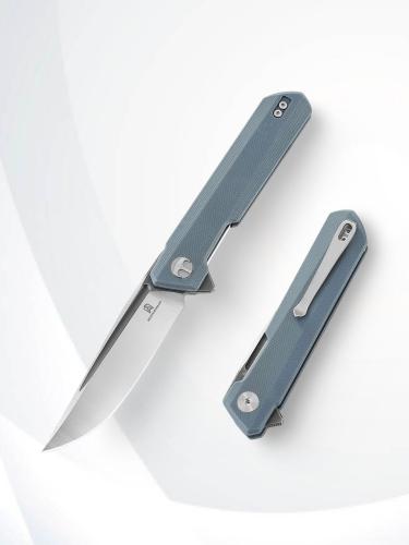 Нож Bestechman Dundee grey titanized/satin сталь D2, рукоять Grey G10