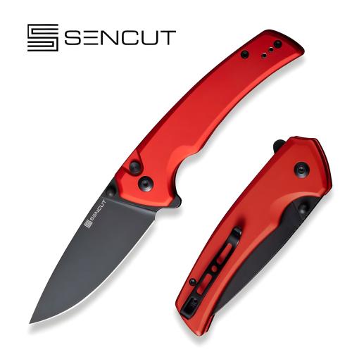 Складной нож Sencut Serene blackwash сталь D2, рукоять Red Aluminium