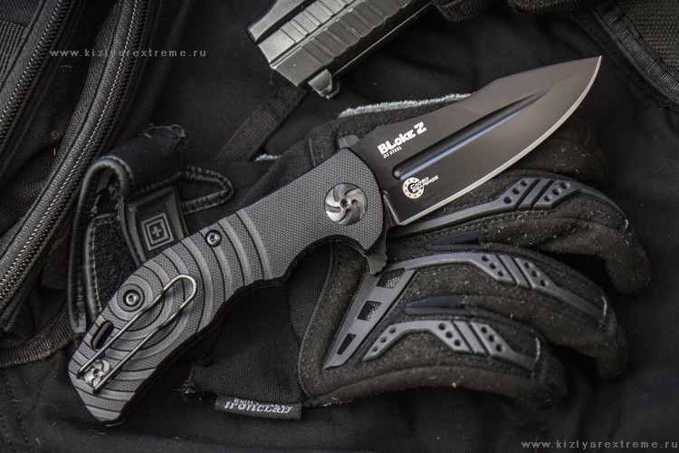 Складной нож Bloke Z D2 Black Titanium Kizlyar Supreme фото