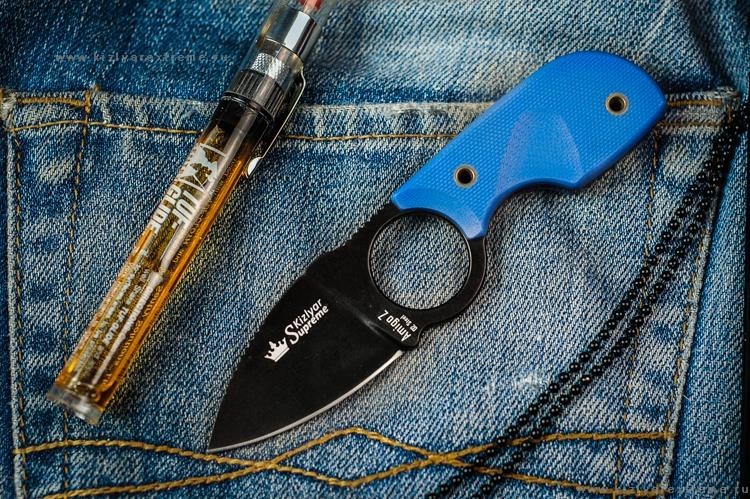 Нож Amigo Z D2 Black Titanium blue Kizlyar Supreme фото