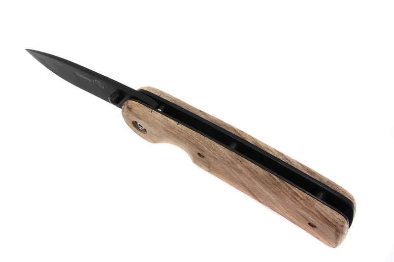 Нож складной Байкер 1 -  черный/дерево Кизляр фото