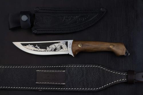 Нож Лис 65х13 клепанный орех Беркут Кизляр