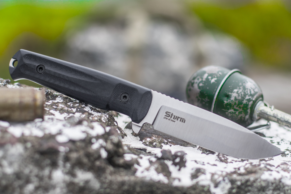 Нож Sturm CPM 4V Black G10 Stonewash  Kizlyar Supreme фото