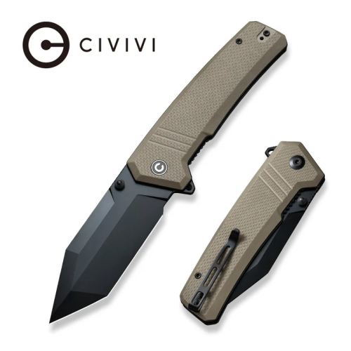 Складной нож CIVIVI Bhaltair black сталь 14C28N, рукоять Tan Coarse G10