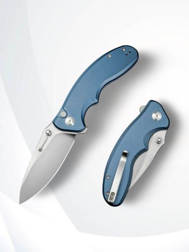 Складной нож Sencut Cybrix satin сталь 9Cr18MoV, рукоять Blue Aluminum