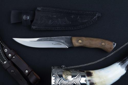 Нож Стриж Х12МФ орех клепанный Беркут Кизляр