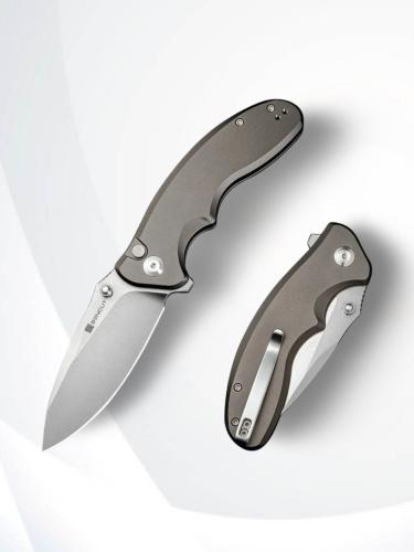 Складной нож Sencut Cybrix satin сталь 9Cr18MoV, рукоять Gray Aluminum
