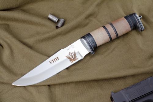 Нож Ш-5 Дерево/Кожа c символикой УИН Нож Ш-5 Дерево/Кожа c символикой УИН