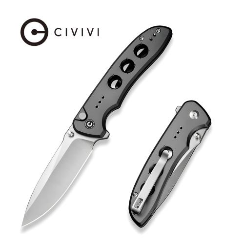 Складной нож CIVIVI Hyperpulse satin сталь 14C28N, рукоять Gray Aluminum