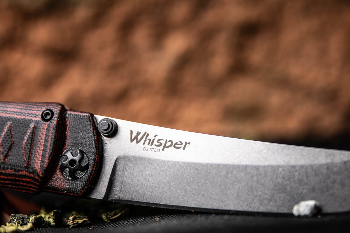 Складной нож Whisper D2 StoneWash Red Kizlyar Supreme фото