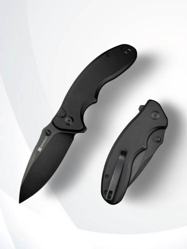 Складной нож Sencut Cybrix black сталь 9Cr18MoV, рукоять Black Aluminum