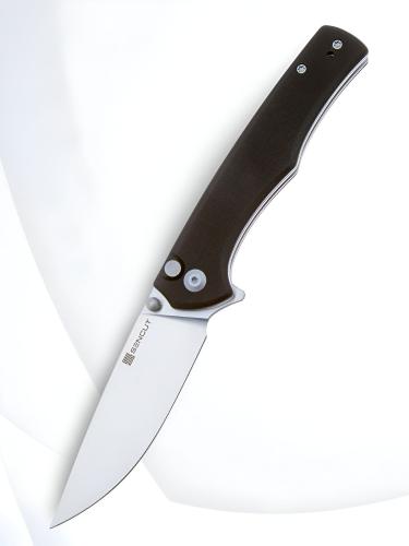 Складной нож Sencut Crowley satin сталь D2, рукоять Black G10