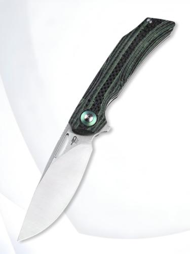 Складнойож Bestech Falko Satin сталь 154CM, рукоять Green G10/CF