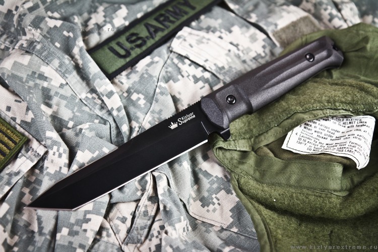 Нож  Aggressor AUS-8 BT+SW Black Kizlyar Supreme фото