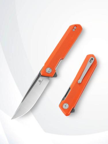 Нож Bestechman Dundee satin/grey titanized сталь D2, рукоять Orange G10