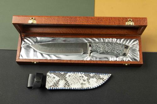 Подарочный Нож Варан сталь Дамаск рукоять Акрил Дербент