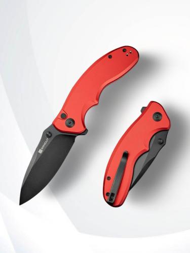 Складной нож Sencut Cybrix black сталь 9Cr18MoV, рукоять Red Aluminum