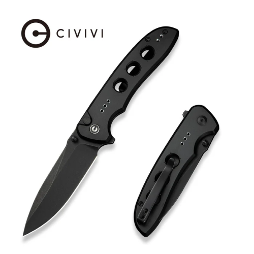 Складной нож CIVIVI Hyperpulse blackwash сталь 14C28N, рукоять Black Aluminum